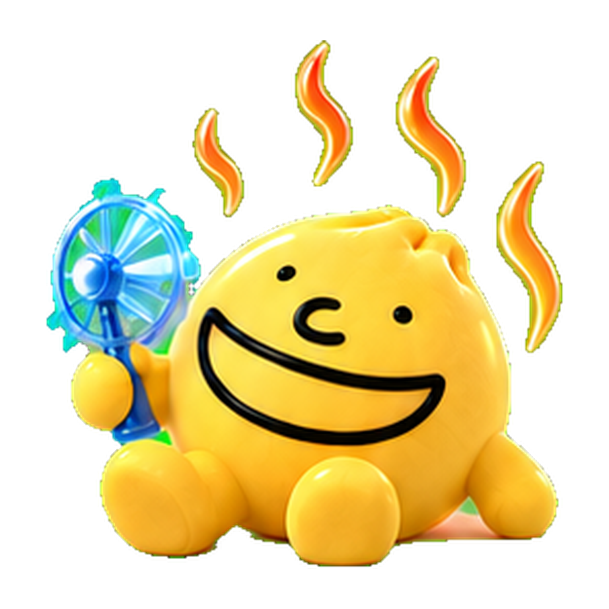 Too Hot to Function · Grinbao sticker